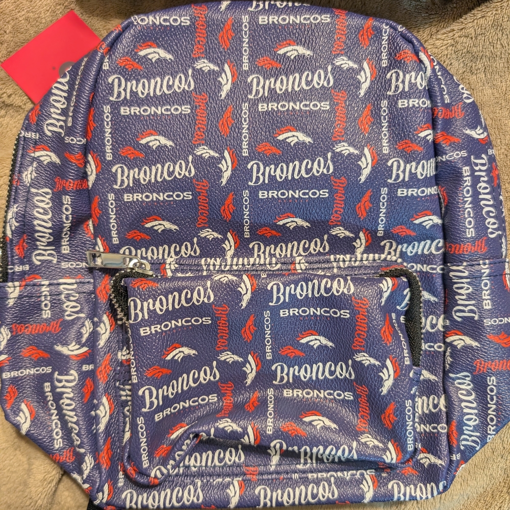 Denver Broncos Patterned Blue Mini Bag